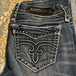 Rock Revival Women's Studded Blue Jeans